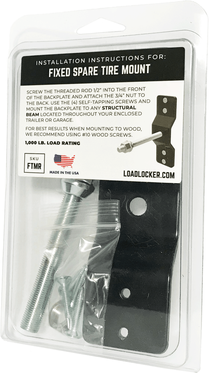 Fixed Spare Tire Mount - In Clamshell (24/Case) – Load Locker