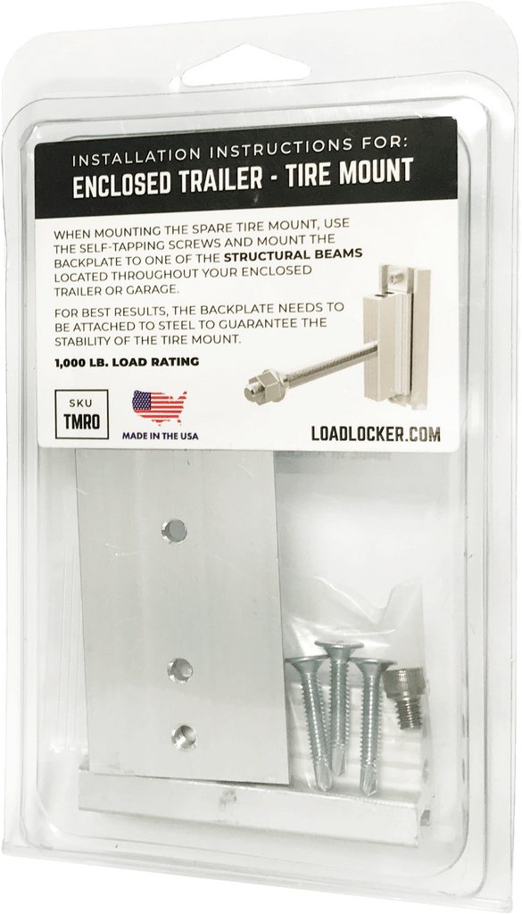 Enclosed Trailer - Removable Spare Tire Mount – Load Locker